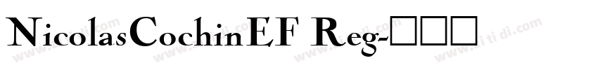 NicolasCochinEF Reg字体转换